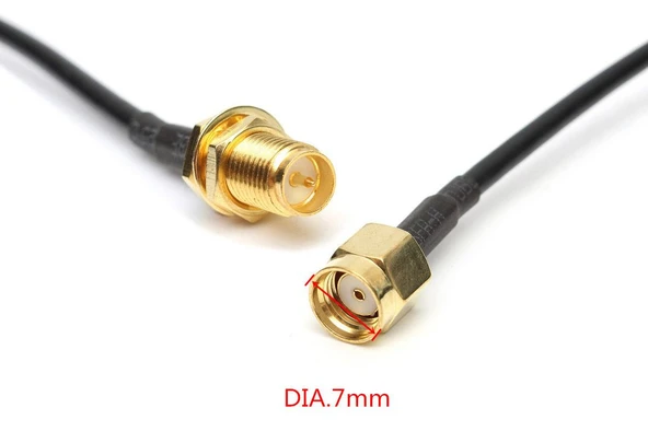 NAVİDATA 5 Metre Wireless Wifi Anten Uzatıcı Uzatma Kablosu SMA  Dişi Erkek 5m wifi Uzatma - 5
