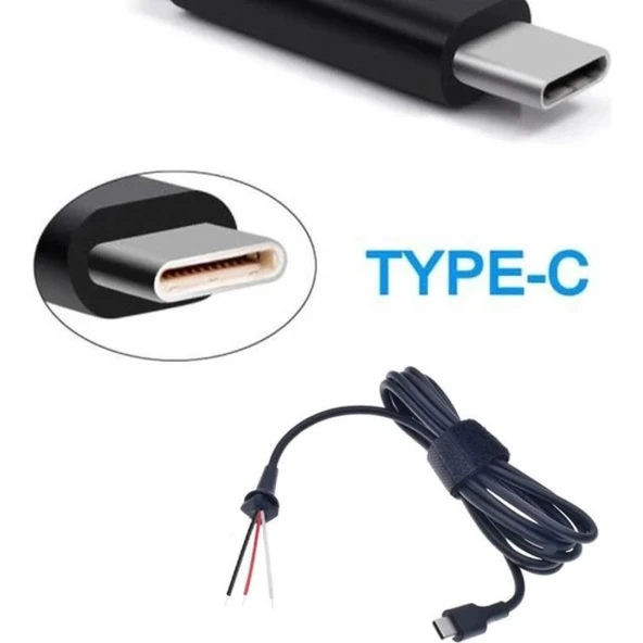 Type-c Tamir Kablosu Type-c Mackbook Notebook Adaptör Tamir Dc Kablosu 3 Kablolu Typec Adaptör Tamir Kablo
