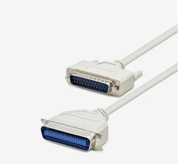 Navidata 3 Metre LPT Kablo Yazıcı Kablosu 25 Pin Paralel Printer Kablo 3m Lpt Kablo - 2