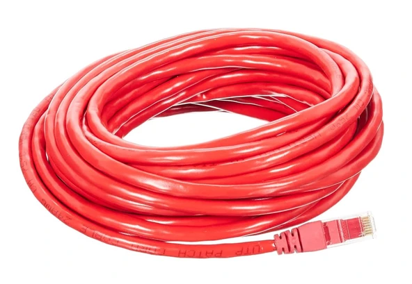 FLAXES FNK-615K 15M CAT6 KABLO PATCH NETWORK KABLOSU 15 METRE CAT6 KABLO KIRMIZI - 2