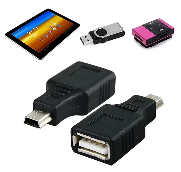 NAVİDATA Mini Usb Otg 5 Pin Mini Otg Adaptör Oto Teypleri Için Aparat