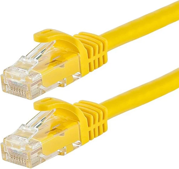 Flaxes Fnk-605s 5m Cat6 kablo Sarı Network Kablosu 5 Metre Cat6 Kablo