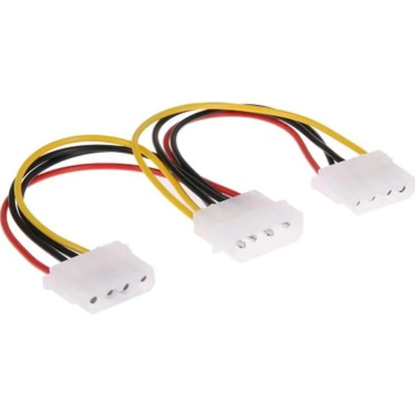 Prige 4 Pin Molex 2Lİ Power Çoklayıcı 2 Çıkış 1 Giriş Supply Kasa Power Kablo - 3