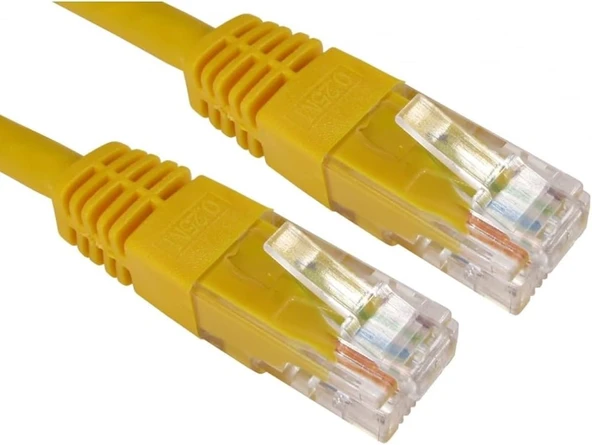 Flaxes Fnk-605s 5m Cat6 kablo Sarı Network Kablosu 5 Metre Cat6 Kablo - 2