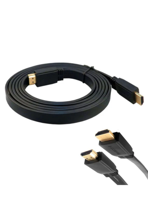 Versatile 5m Flat Hdmı Kablo Slim Yassı Kablo 1.4v Full Hd 4k 3d 5 Metre Hdmı Kablo