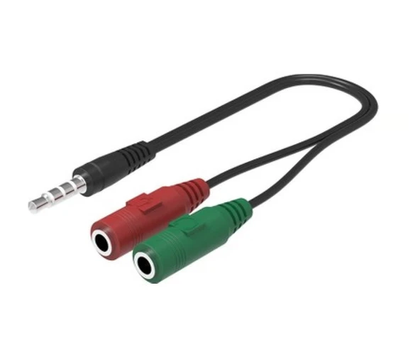 HADRON HN4708 KULAKLIK MİKROFON KULAKLIK AYIRICI MİKROFON ÇEVİRİCİ DÖNÜŞTÜRÜCÜ KABLO 20 CM 2 DİŞİ 1 ERKEK - 7