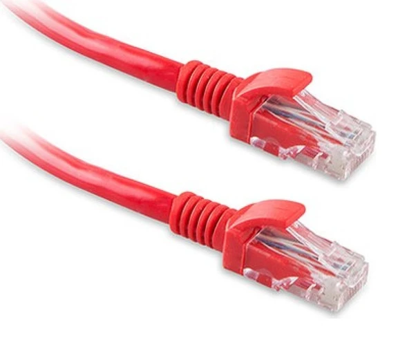 FLAXES FNK-601K 1M CAT6 KABLO 23AWG  1 METRE CAT6 KABLO  PATCH KABLO KIRMIZI - 5