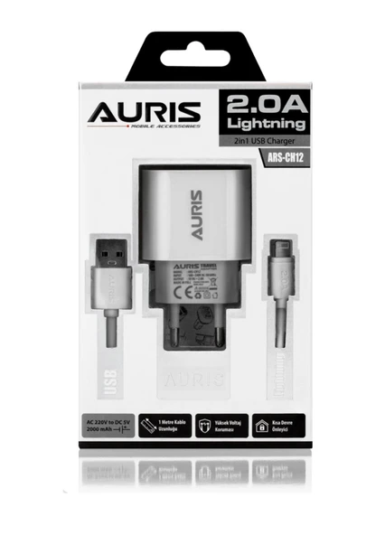 Auris 2a Lightning Set Şarj Cihazı Ars-ch12 İphone Şarj - 5