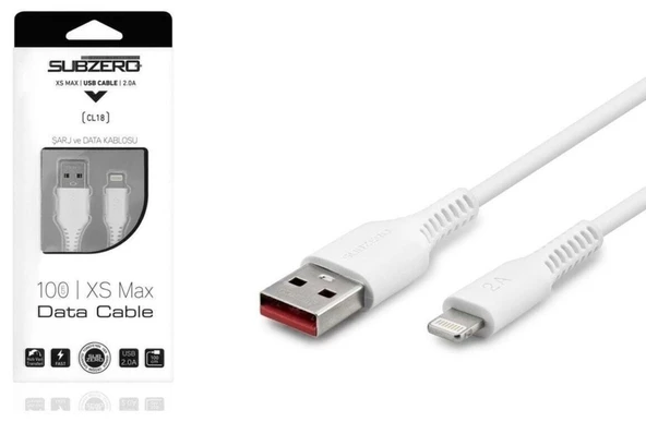 Subzero CL18 2a 1 Metre Lightning USB Şarj Data Kablo 1m iphone kablo