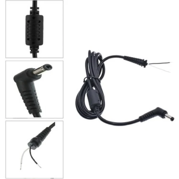 5,5X2,5 MM ASUS TOSHİBA CASPER STANDART 5.5X2.5 MM NOTEBOOK ADAPTÖR TAMİR KABLOSU DC KABLO L UÇ - 2