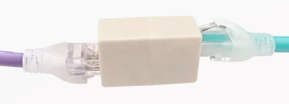 Hadron hd4062 50li Adsl Cat5 Cat6 Rj45 Dişi dişi-RJ45 Birleştirici-İnternet kablo uzatma ara adaptör RJ45 Ara aparat 50 adet - 7