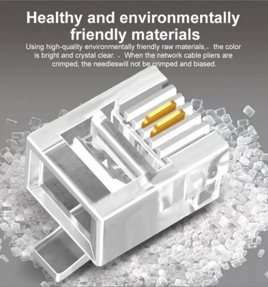 Rj11 Telefon Soketi RJ11 Konnektör 6p/2c 100 Adet RJ11 Jack