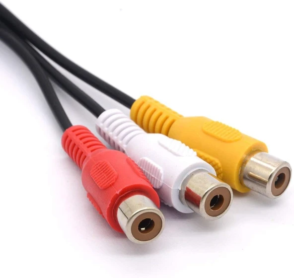 Navidata 3 Rca Aux 3.5 mm 4 Boğum Aux- 3rca 3.5mm Stereo 30 cm Dişi Kablo - 7
