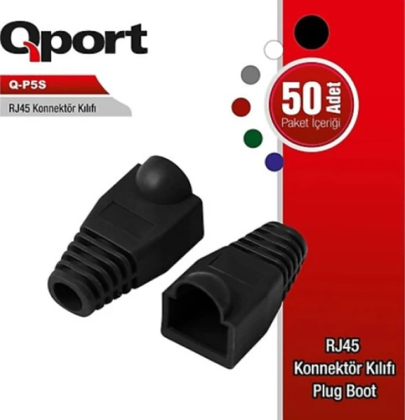 QPORT Q-P5S RJ45 KONNEKTÖR KILIFI 50'Lİ PAKET RJ45 KILIF 50 ADET