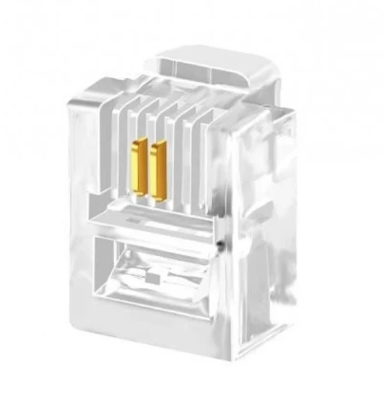 Rj11 Telefon Soketi RJ11 Konnektör 6p/2c 100 Adet RJ11 Jack - 3