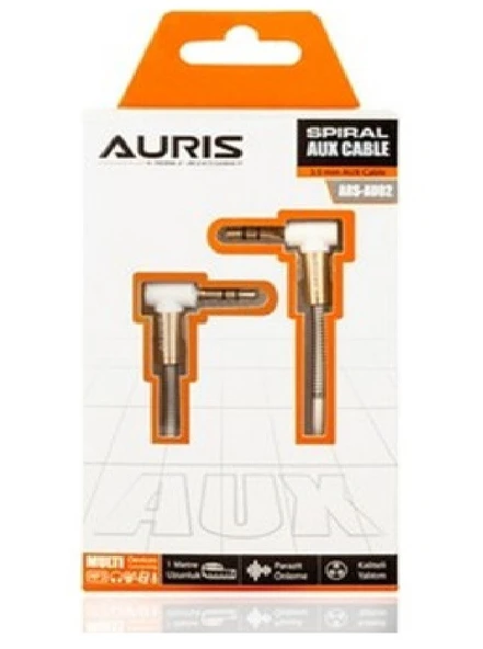 AURİS 3.5MM SPİRAL AUX KABLO ARS-AU02 BEYAZ - 2
