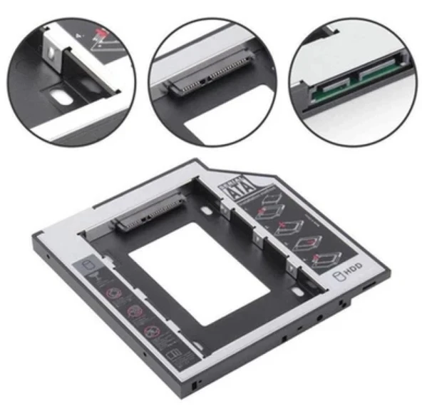 9.5mm Sata Hdd Harddisk Caddy Kızak Kutu Laptop Ssd Notebook Ikinci Hdd Takma - 2