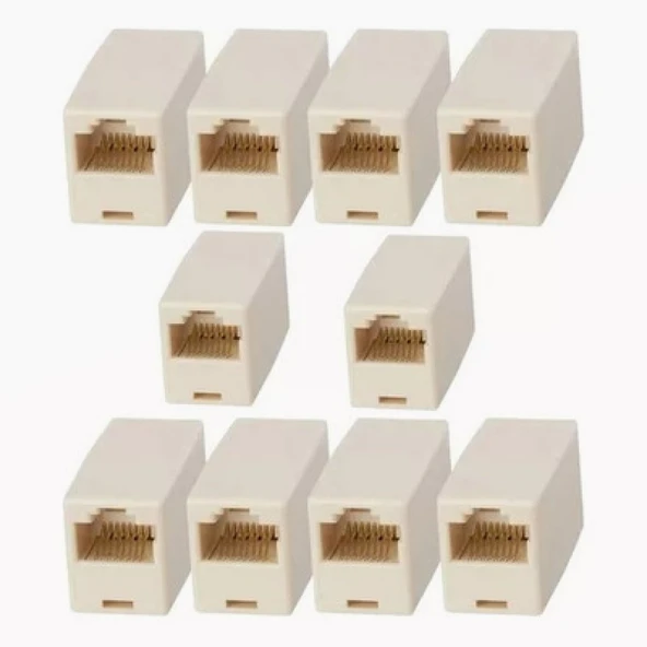 Hadron hd4062 100lü Adsl Cat5 Cat6 Rj45 Dişi dişi-RJ45 Birleştirici-İnternet kablo uzatma ara adaptör RJ45 Ara aparat 100 adet - 4