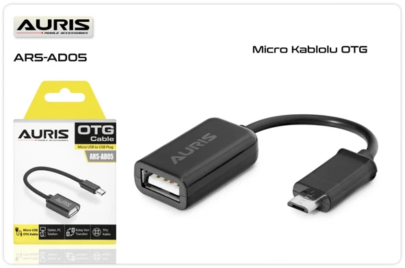 Micro Usb To Otg Kablolu Dönüştürücü Ars-ad05 MİCRO OTG (TYPE-C GİRİŞ İLE KARIŞTIRMAYIN )