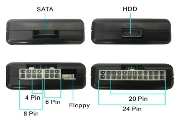 NAVİDATA NVD-314 PSU Test Cihazı, Power Supply Test Cihazı, Güç Kaynağı Test Cihazı Psu Atx Sata Hdd Test Led 12v/5v/3.3v Pc tester - 5