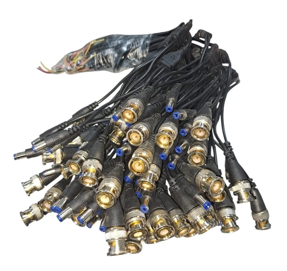 50Lİ BNC HAZIR KABLO DC POWER JACK ERKEK CCTV KAMERA BNC UÇ HAZIR BNC + POWER KABLO ( ERKEK) 50 ADET - 3