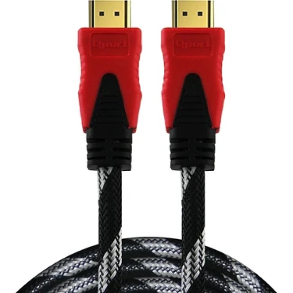 QPORT Q-HDMI3 3 METRE HDMI KABLO ALTIN UÇLU 3D Ver1.4 3M HDMI KABLO - 3