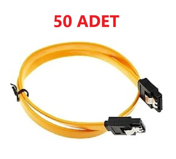 50cm Kilitli Sata Kablo Serial Ata Sata Data Kablo Klipsli 50 Adet