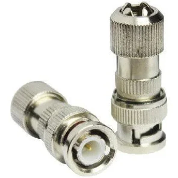 ZTECH 50li Bnc jack Gümüş Gri Cctv Kamera Bnc Konnektör 50 ADET - 3