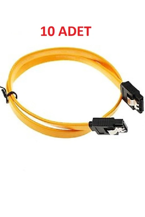 50cm Kilitli Sata Kablo Serial Ata Sata Data Kablo Klipsli 10 Adet