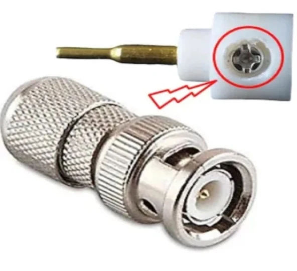 ZTECH Bnc jack Gümüş Gri Cctv Kamera Bnc Konnektör - 6