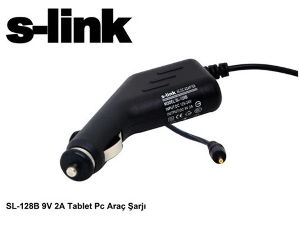 S-link Sl-128b 9v 2a Tablet Pc Araç Şarjı 9 Volt 2 Amper Araç Şarj
