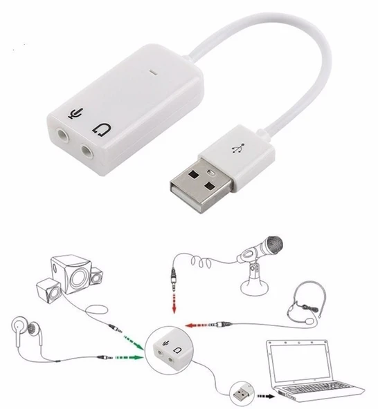 CONCORD C-849 USB SOUND 7.1 usb ses kartı kablolu - 2