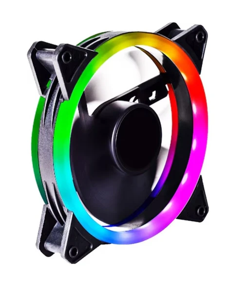 Concord C-892 RGB Gökkuşağı Renkli 12cm Kasa Fanı Soğutucu PC Kasa Fanı