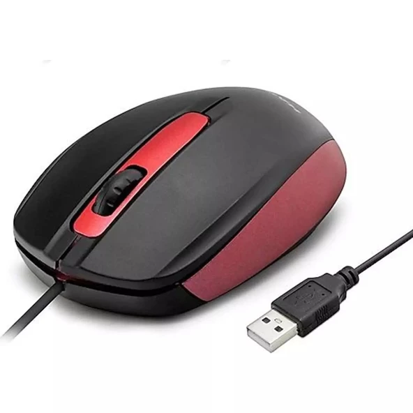 HADRON HDX3253(5667) MOUSE KABLOLU USB 1400 DPI 110CM KIRMIZI