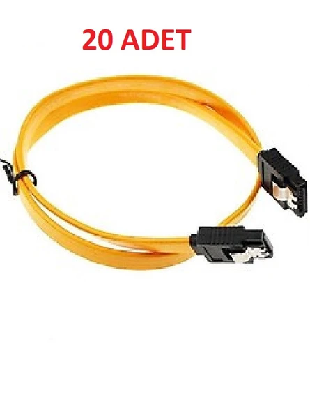 50cm Kilitli Sata Kablo Serial Ata Sata Data Kablo Klipsli 20 Adet