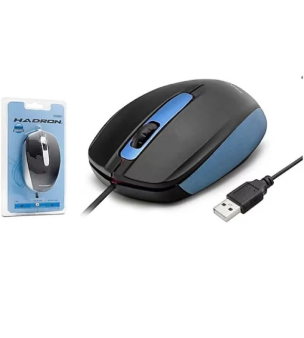 HADRON HDX3253(5667) MOUSE KABLOLU USB 1480 DPI 110CM MAVİ - 3
