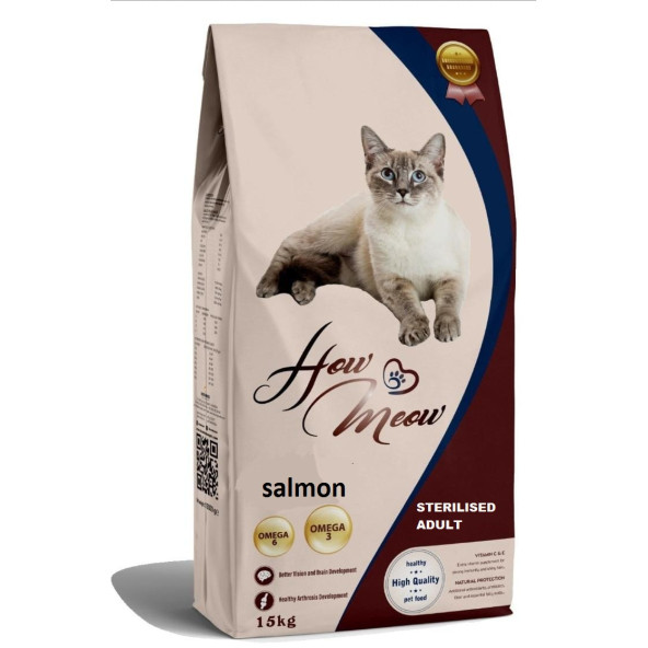 How Meow Somonlu Kısır Kedi Maması 15 kg