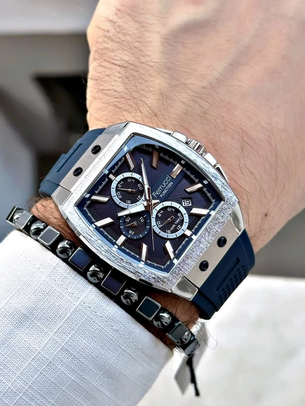 Ferrucci Function FCF.03297FS.02 Silikon Kordon Erkek Kol Saati - Resim 3