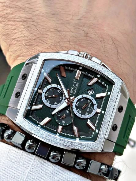 Ferrucci Function FCF.03297FS.04 Silikon Kordon Erkek Kol Saati - Resim 5