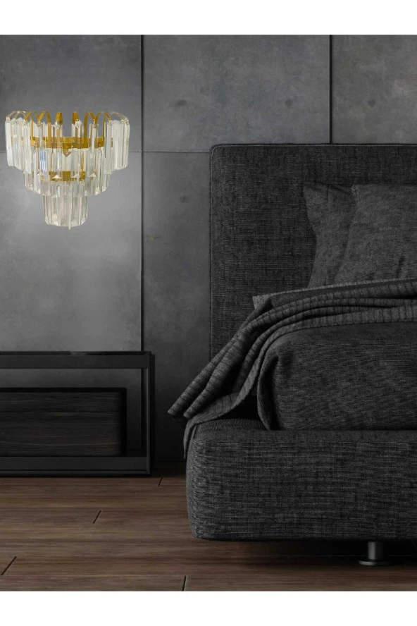 Birsen Aydınlatma 30X30ŞELALE E-14 DUVAR APLİĞİ SARI