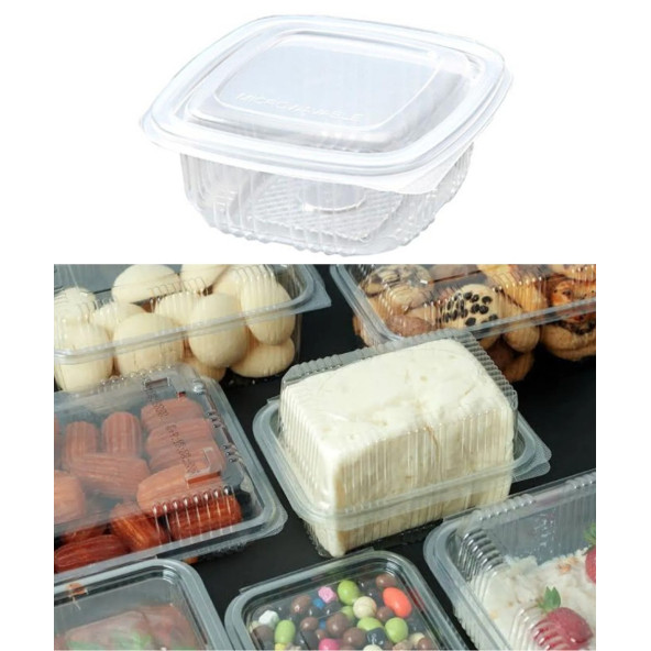 Plastik Saklama Kabı 250 gr 25 Adet Plastik Kapaklı Kase Sızdırmaz Kap Şeffaf Kullan At Kase - 3