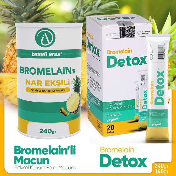 Bromelain'li Nar Ekşili Form Macunu + Bromelain Detox Set