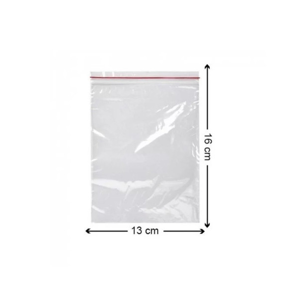 Kilitli Torba 13x16 Cm 50'li Kilitli Buzdolabı Poşeti Şeffaf Naylon Torba Kilitli Saklama Poşeti - 5