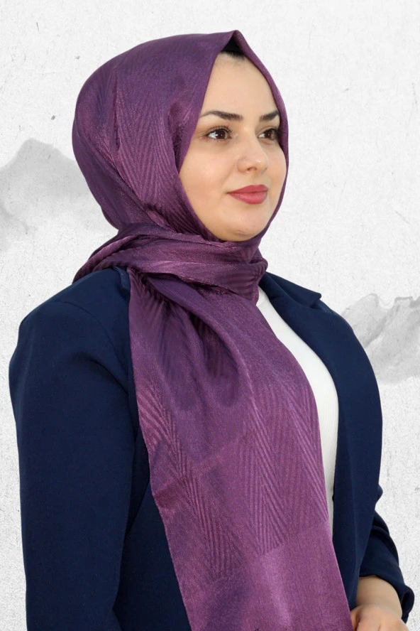 Hint İpek Kendinden Desenli Balık Sırtı Desenli Şal EŞ5095-2 ürün görseli 1