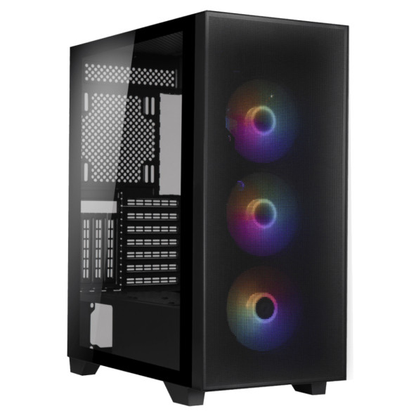 BitFenix FLOW 600W 80+ Tempered Glass USB 3.0 Mesh FRGB ATX Siyah Kasa