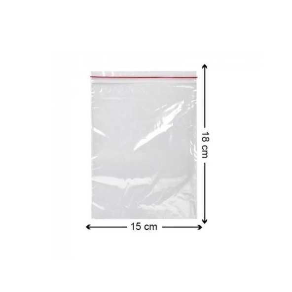 Kilitli Torba 15x18 Cm 50'li Kilitli Buzdolabı Poşeti Şeffaf Naylon Torba Kilitli Saklama Poşeti - 5