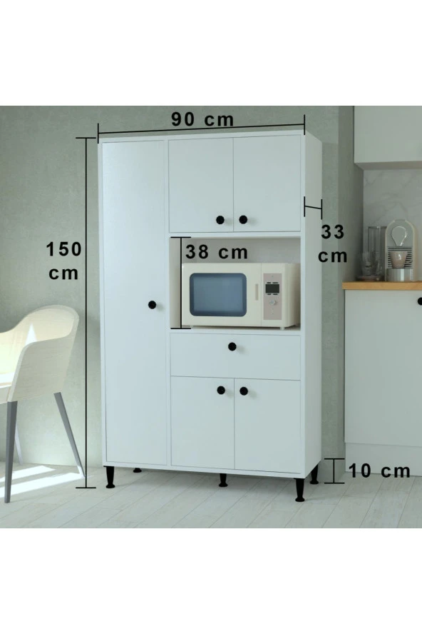 Mobilique Bergama 90cm Kiler Dolabı