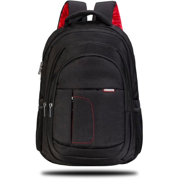 Classone Milano BP-L100-PRO Su Geçirmez Kumaş,Su Geçirmez Fermuar Notebook,Laptop, Sırt Çantası -Siyah