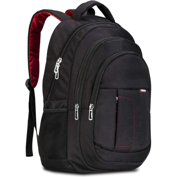 Classone Milano BP-L100-PRO Su Geçirmez Kumaş,Su Geçirmez Fermuar Notebook,Laptop, Sırt Çantası -Siyah - 3