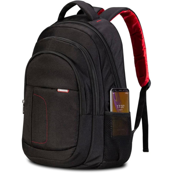 Classone Milano BP-L100-PRO Su Geçirmez Kumaş,Su Geçirmez Fermuar Notebook,Laptop, Sırt Çantası -Siyah - 5